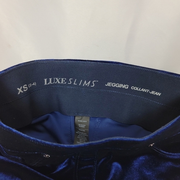 NYGARD LUXE Slims Purple Velvet Jeggings Sz XS 2-4 - Picture 6 of 6